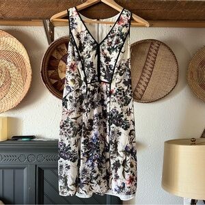 ☀️ REBECCA TAYLOR Floral Silk Dress Mini A-Line 2